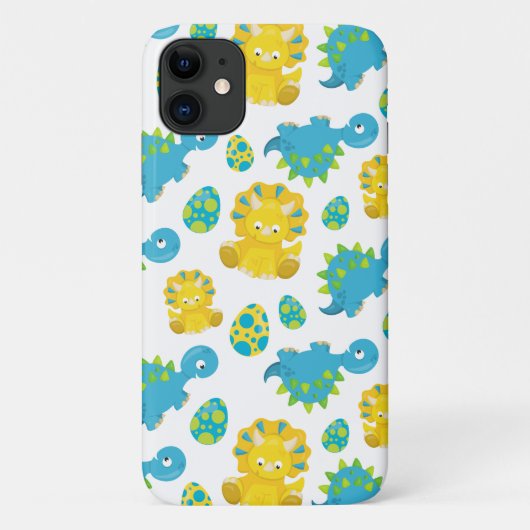 恐竜のパターン、かわいい恐竜、ベビーDino Case-Mate iPhoneケース (裏面)