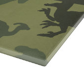 恐竜のパターン、恐竜のシルエット、あなたの名前 カッティングボード (角)