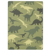 恐竜のパターン、恐竜のシルエット、あなたの名前 クリップボード (裏面)