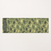 恐竜のパターン、恐竜のシルエット、あなたの名前 ヨガマット (裏面(横))