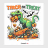 恐竜のパン、トリックまたはトリートディノ シール (シート)