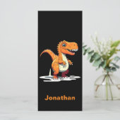 恐竜のパーソナライズされたレックスブックマーク (スタンド正面)