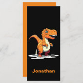 恐竜のパーソナライズされたレックスブックマーク (正面/裏面)