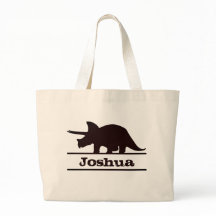 恐竜のパーソナライズされた名前Triceratops Tote Bag