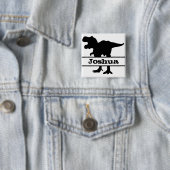 恐竜のパーソナライズされた名札 缶バッジ (インサイチュ)