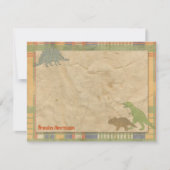 恐竜のパーソナライズなメッセージカード ノートカード (正面)