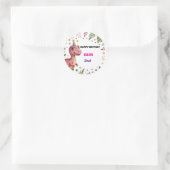 恐竜のパーティーおもしろいカスタマイズ可能なシール ラウンドシール (バッグ)