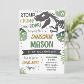 恐竜のパーティーのような誕生日招待状 招待状 (スタンド正面)