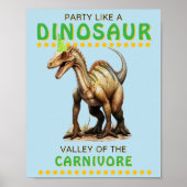 恐竜のパーティーの装飾のサイン：カーニボレの谷 ポスター (正面)