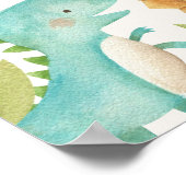 恐竜のパーティーシンボルや象徴 – 男の子の誕生日歓迎ポスター ポスター (角)