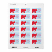 恐竜のパーティー住所 シール (フルシート)