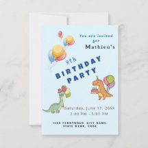 恐竜のパーティー子供の誕生日青おもしろい