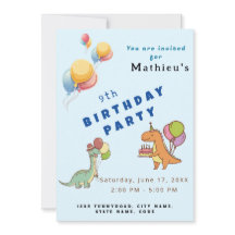 恐竜のパーティー子供の誕生日青おもしろい