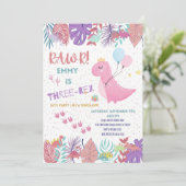 恐竜のパーティー招待状 招待状 (スタンド正面)