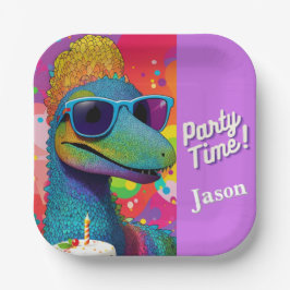 恐竜のパーティー紙プレート ペーパープレート