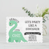 恐竜のパーティー誕生日招待状 招待状 (スタンド正面)