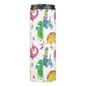 恐竜のパーティー：水彩パターン。 タンブラー (裏面)