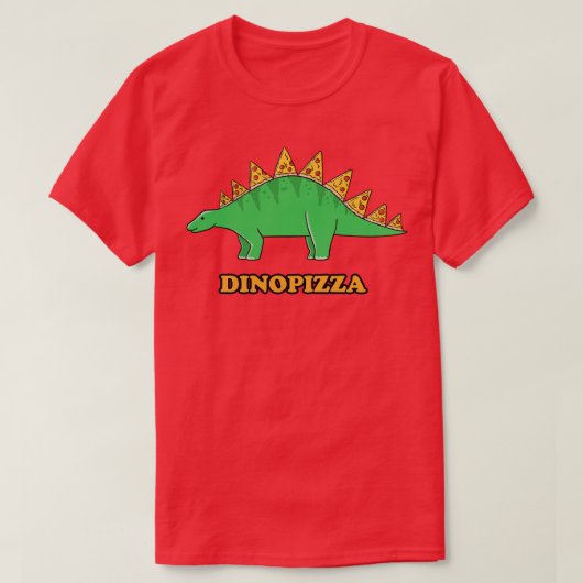 恐竜のピザ Tシャツ (デザイン正面)