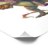 恐竜のブックワーム – かわいいファンタジーの恋人読De フォトプリント (角)