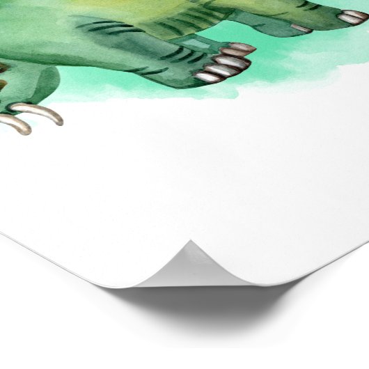 恐竜のプリント 子供部屋のポスター ポスター (角)