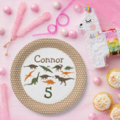 恐竜のプレートパーソナライズされただ ペーパープレート (パーティー)