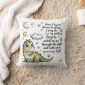 恐竜のベッドタイム祈りの言葉枕 クッション (ブランケット)