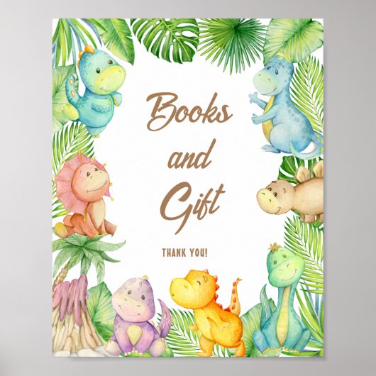恐竜のベビーの書籍とギフト ポスター (正面)