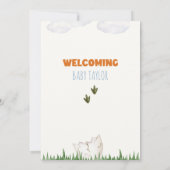 恐竜のベビーシャワー招待状、恐竜のベビーシャワー 招待状 (裏面)