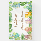 恐竜のベビー歓迎 横断幕 (縦)