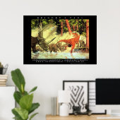 恐竜のポスターStyracosaurs Gorgosaurus Greg Paul ポスター (ホームオフィス)