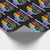 恐竜のポピンが幼稚園を通る ラッピングペーパー (角)