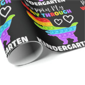 恐竜のポピンが幼稚園を通る ラッピングペーパー (ロールコーナー)