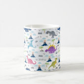 恐竜のマグカップ – 可愛いカラフル恐竜 コーヒーマグカップ (中央)