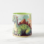 恐竜のマグカップ – 私は感じジノダニだ ツートーンマグカップ (中央)