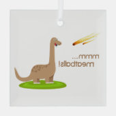 恐竜のメートボール ガラスオーナメント (裏面)