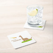 恐竜のメートボール スクエアペーパーコースター (インサイチュ)