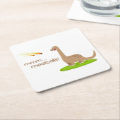 恐竜のメートボール スクエアペーパーコースター (アングル)