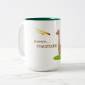 恐竜のメートボール ツートーンマグカップ (正面左)