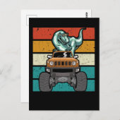 恐竜のモンスタートラックボーイズモンスタートラックトレックス ポストカード (正面/裏面)