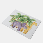 恐竜のヤシの木 ドアマット (アングル)