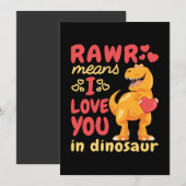 恐竜のラブソング バレンタインデーの肉食恐竜 シーズンカード (正面/裏面)
