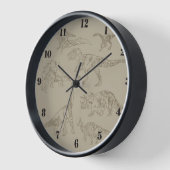 恐竜のリアルなヴィンテージスケッチ 壁時計 (傾斜)