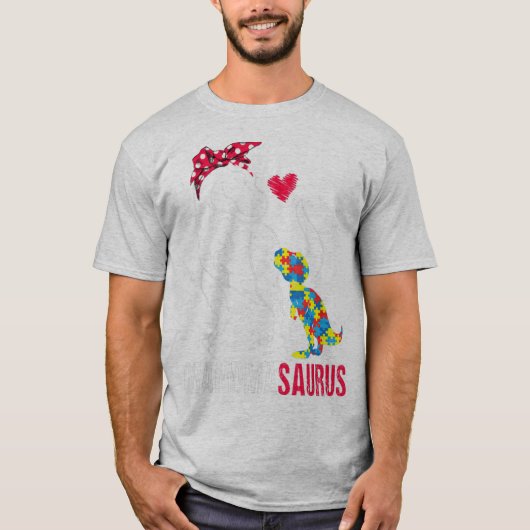恐竜のレックス衣類の贈り物をグランドマザウルスする。おもしろい Tシャツ (正面)