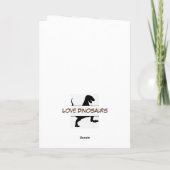 恐竜のレックス1今日ピンクの誕生日バルーンのカード カード (裏面)