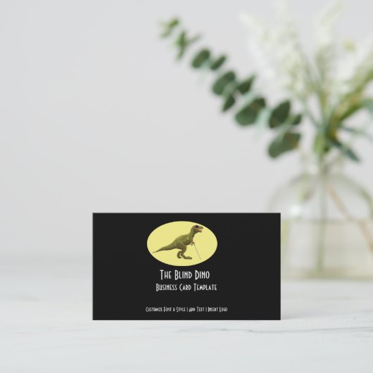 恐竜のロゴ – 盲目の恐竜 名刺 (スタンド正面)
