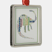 恐竜のワードアート メタルオーナメント (右)