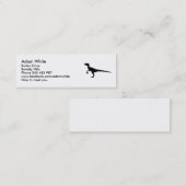 恐竜のヴェロキラプトル スキニー名刺 (正面/裏面)