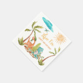 恐竜の三レックス誕生会 スタンダードカクテルナプキン (角)