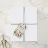 恐竜の三歳の誕生日ありがとうメッセージカード ギフトタグ (より糸付き)