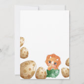 恐竜の三番目の女の子の誕生日パーティーへの招待 招待状 (裏面)